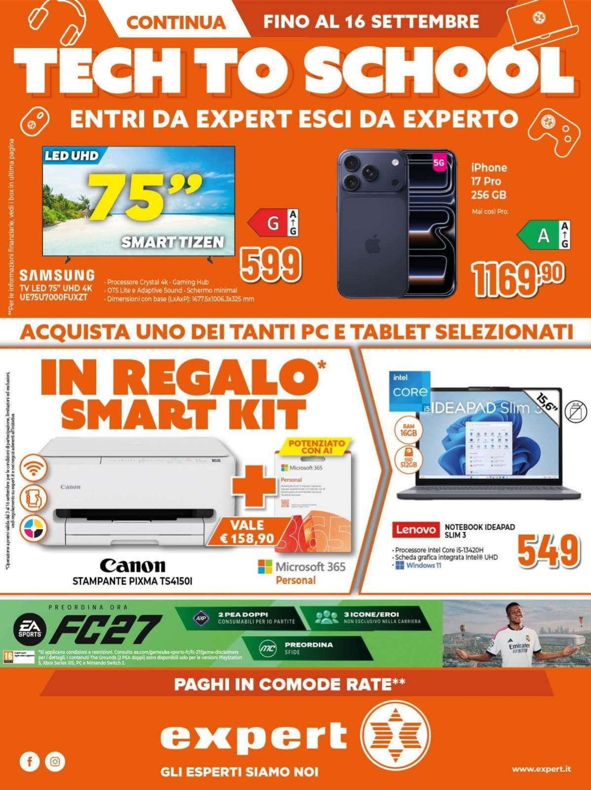 Copertina del volantino Expert Continua Tech to School