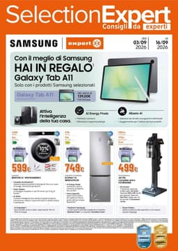 Pagina 1 del volantino Expert SELECTION: con il meglio di Samsung hai in regalo Galaxy Tab A11