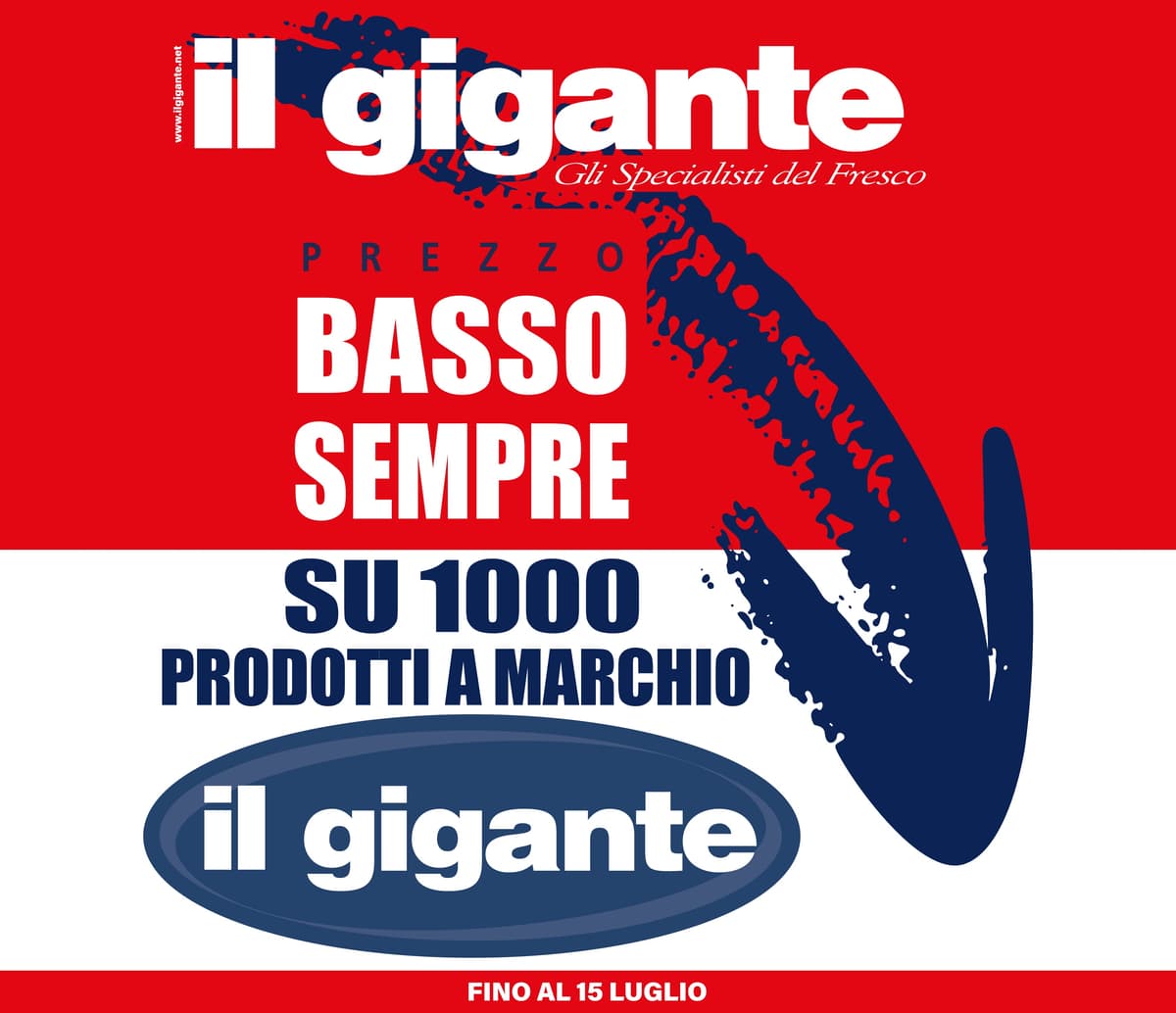 Pagina 1. del volantino Il Gigante - Prezzo basso sempre dal 14/07/2026