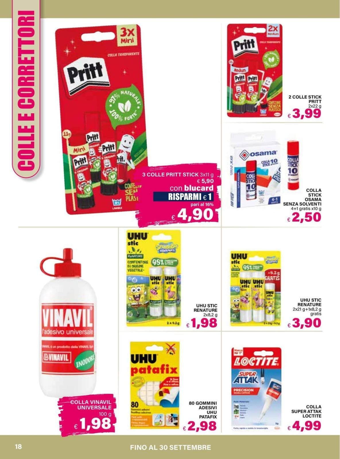 Pagina 18. del volantino Il Gigante - Catalogo Scuola