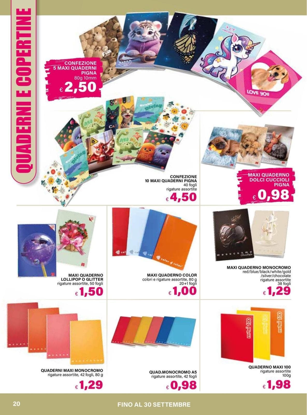 Pagina 20. del volantino Il Gigante - Catalogo Scuola