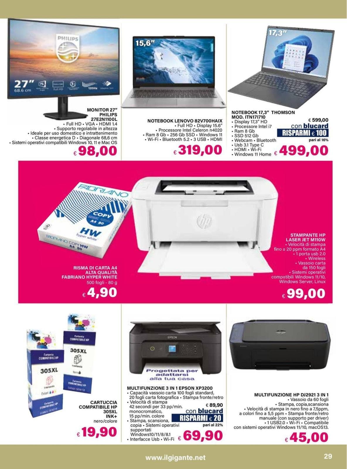 Pagina 29. del volantino Il Gigante - Catalogo Scuola