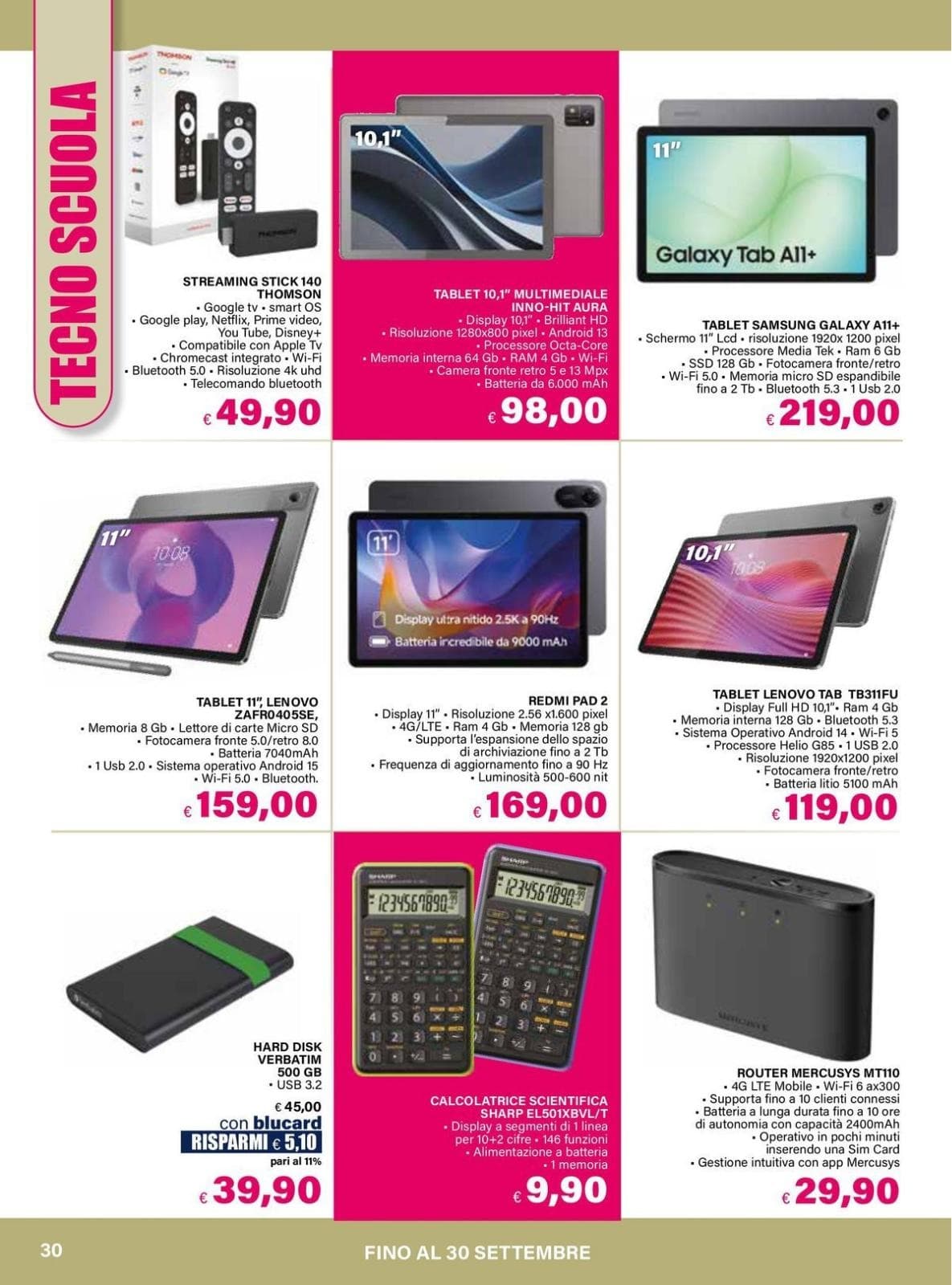 Pagina 30. del volantino Il Gigante - Catalogo Scuola