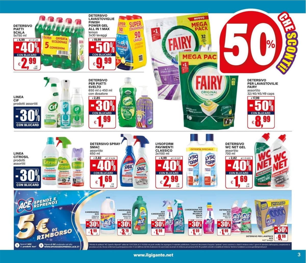 Pagina 3. del volantino Il Gigante - Sconti 30% 40% 50% dal 23/08/2026