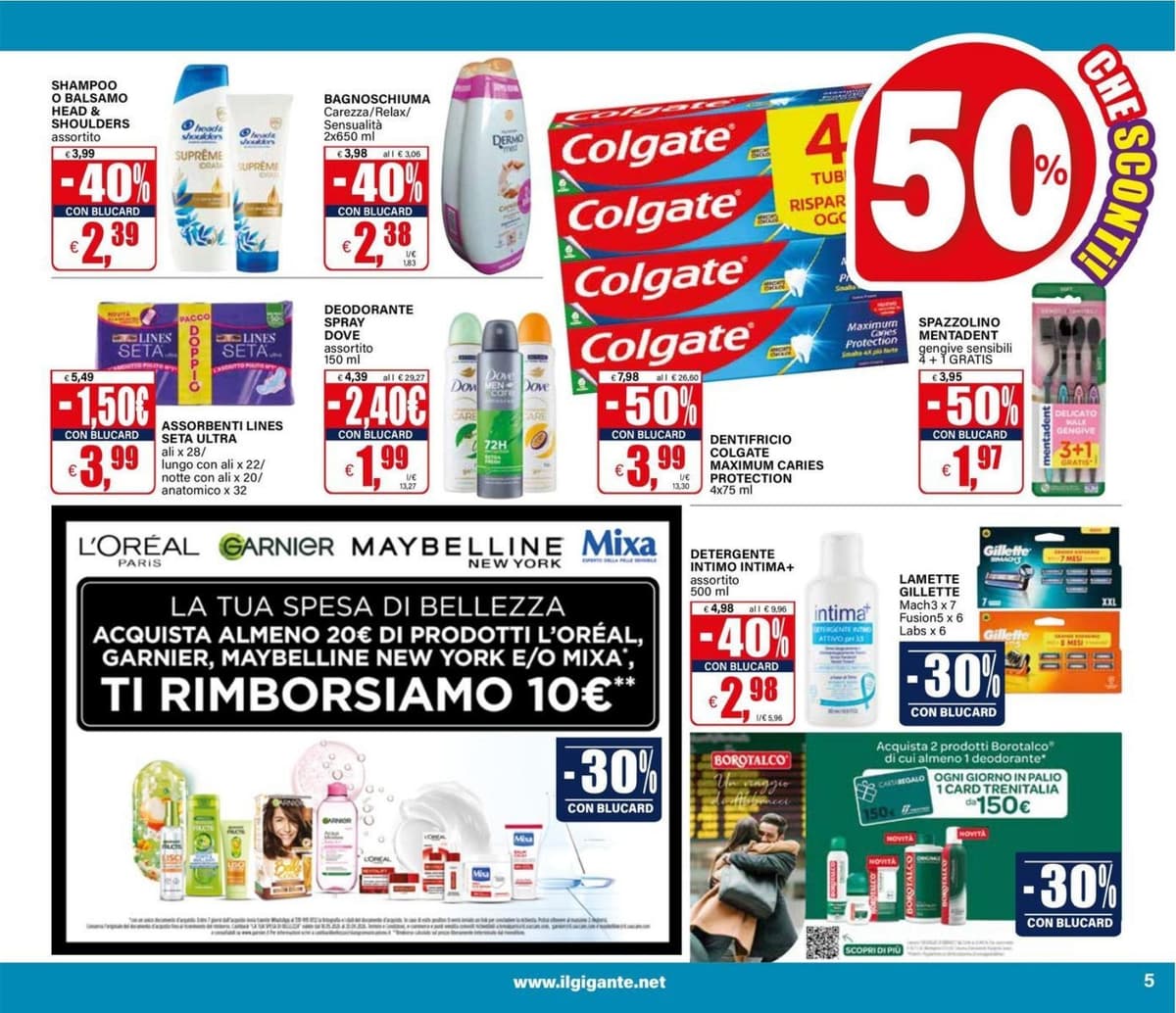 Pagina 5. del volantino Il Gigante - Sconti 30% 40% 50%