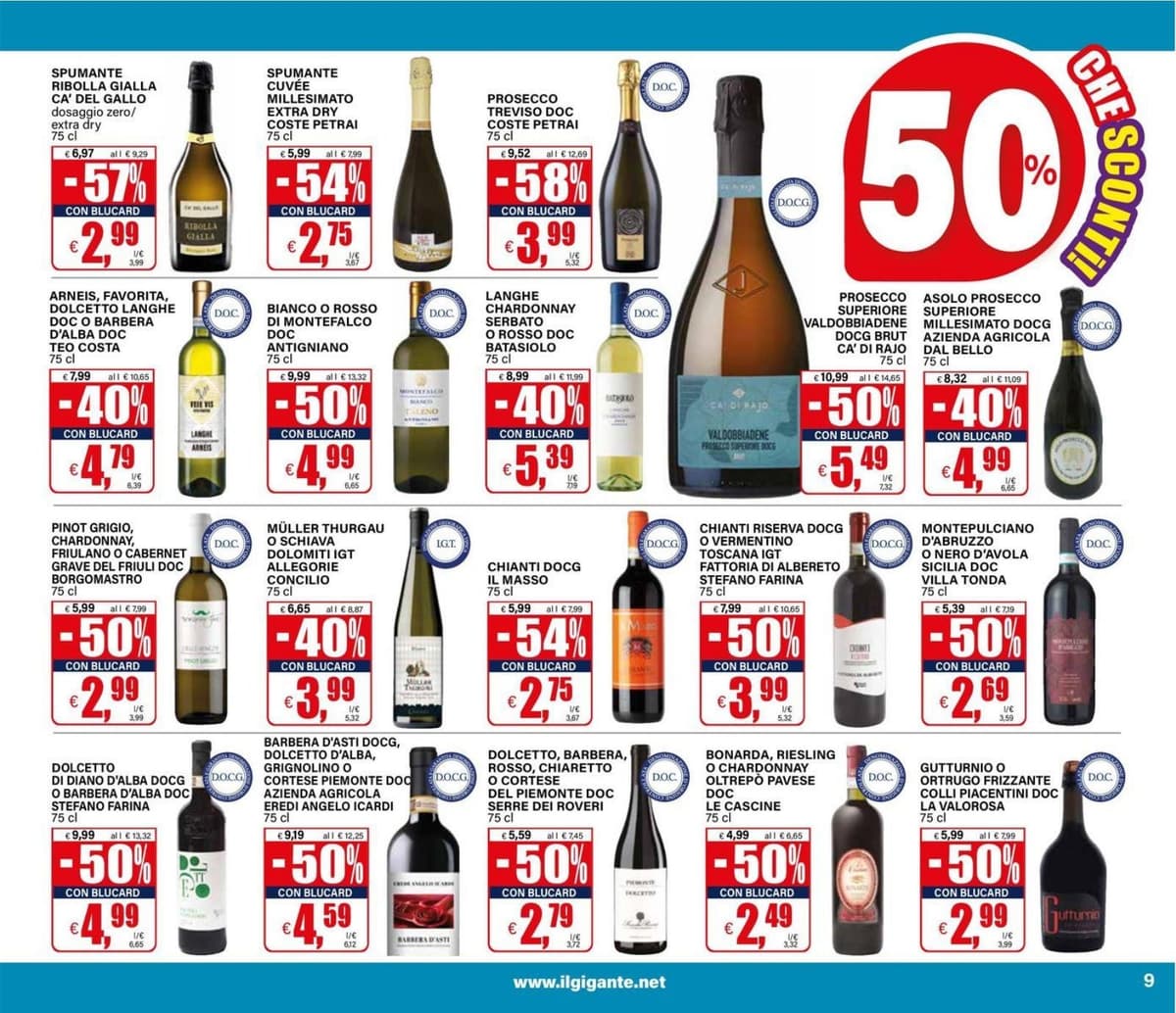Pagina 9. del volantino Il Gigante - Sconti 30% 40% 50%