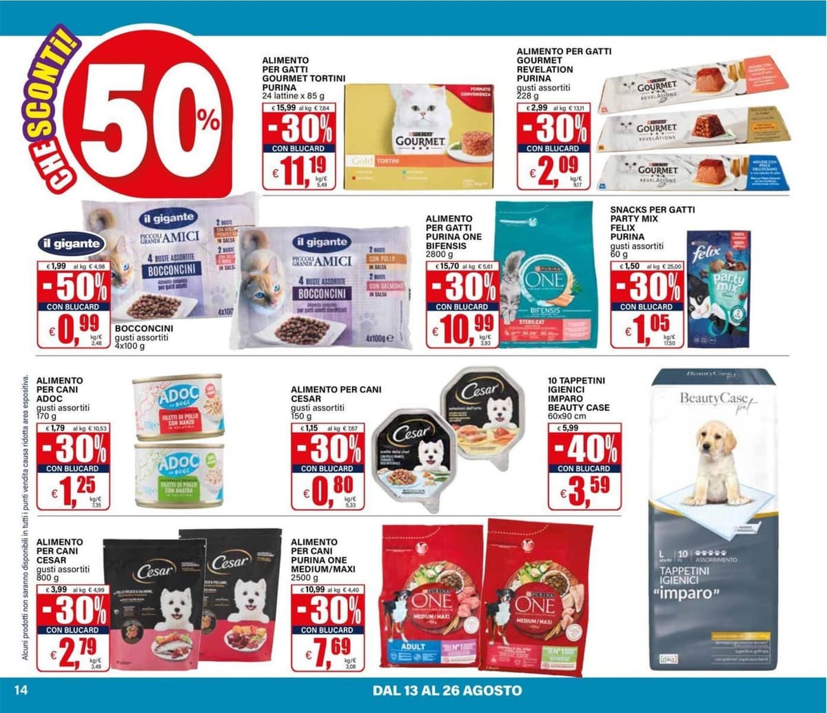 Pagina 14. del volantino Il Gigante - Sconti 30% 40% 50% dal 23/08/2026