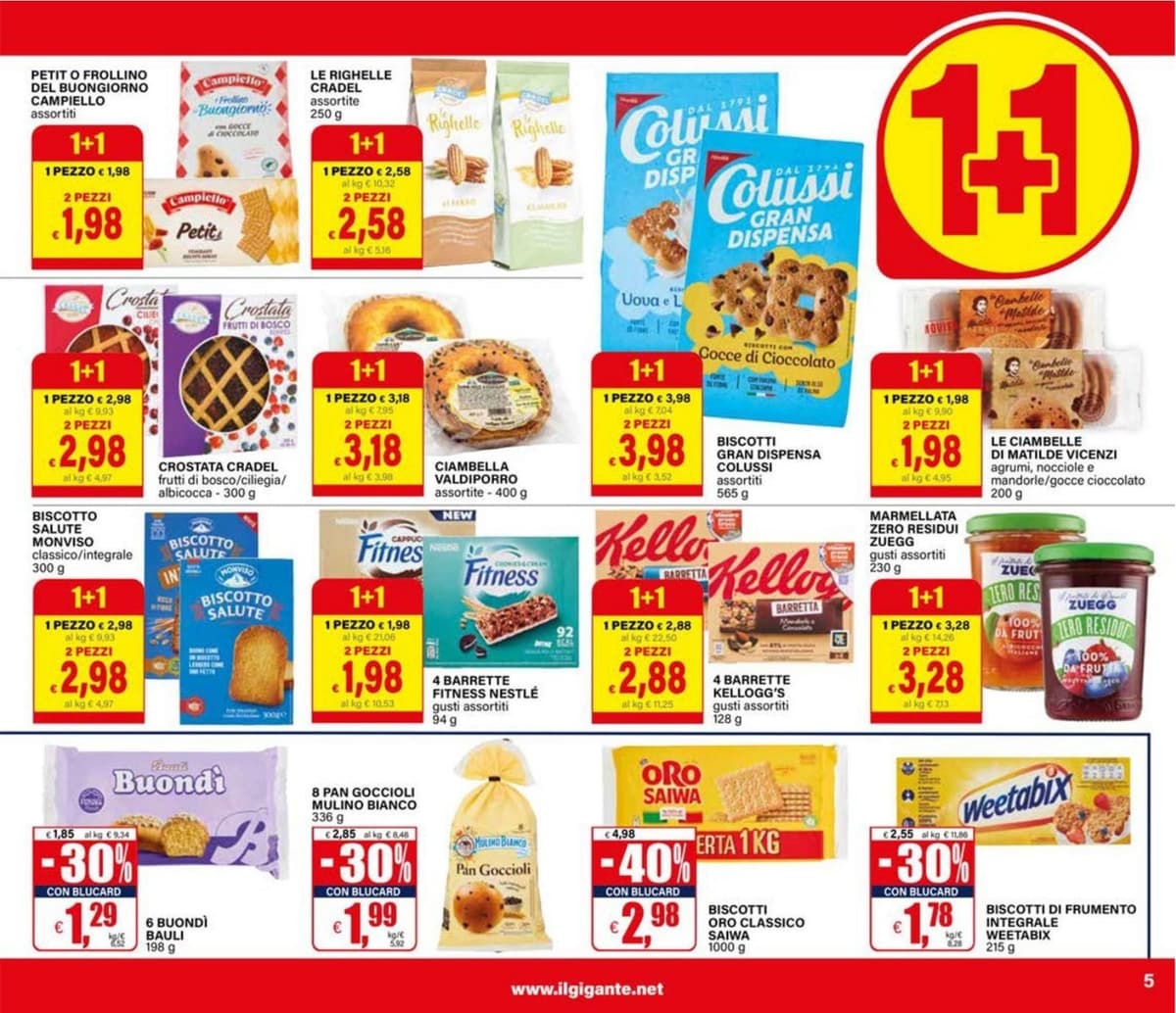 Pagina 5. del volantino Il Gigante - Uno e gratis dal 28/08/2026
