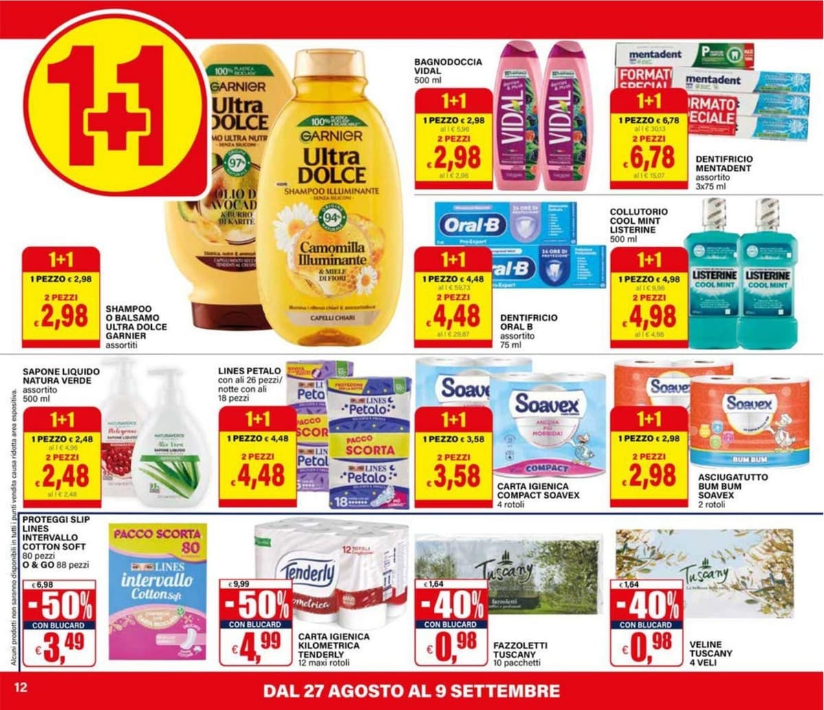Pagina 12. del volantino Il Gigante - Uno e gratis dal 28/08/2026