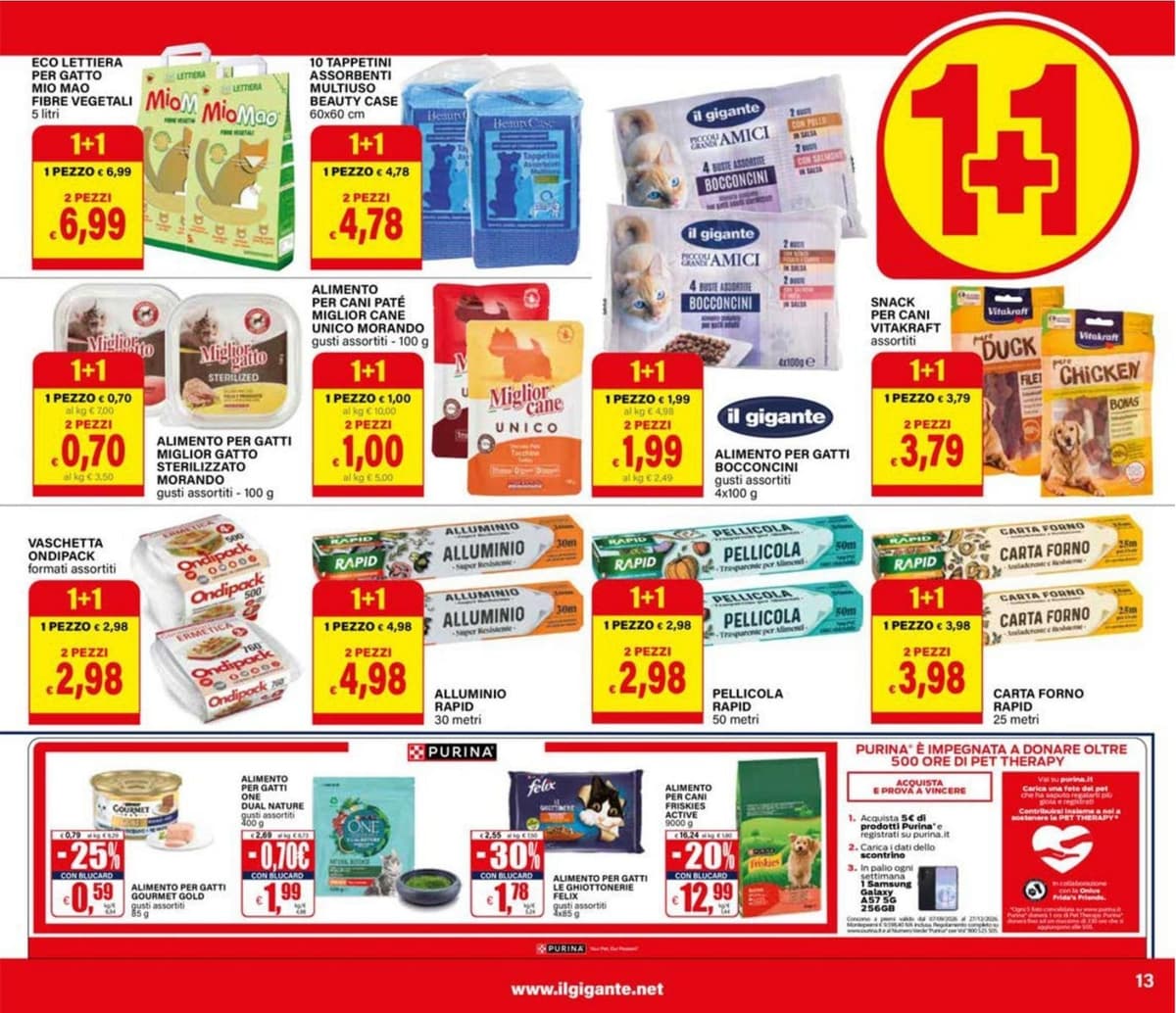 Pagina 13. del volantino Il Gigante - Uno e gratis dal 28/08/2026