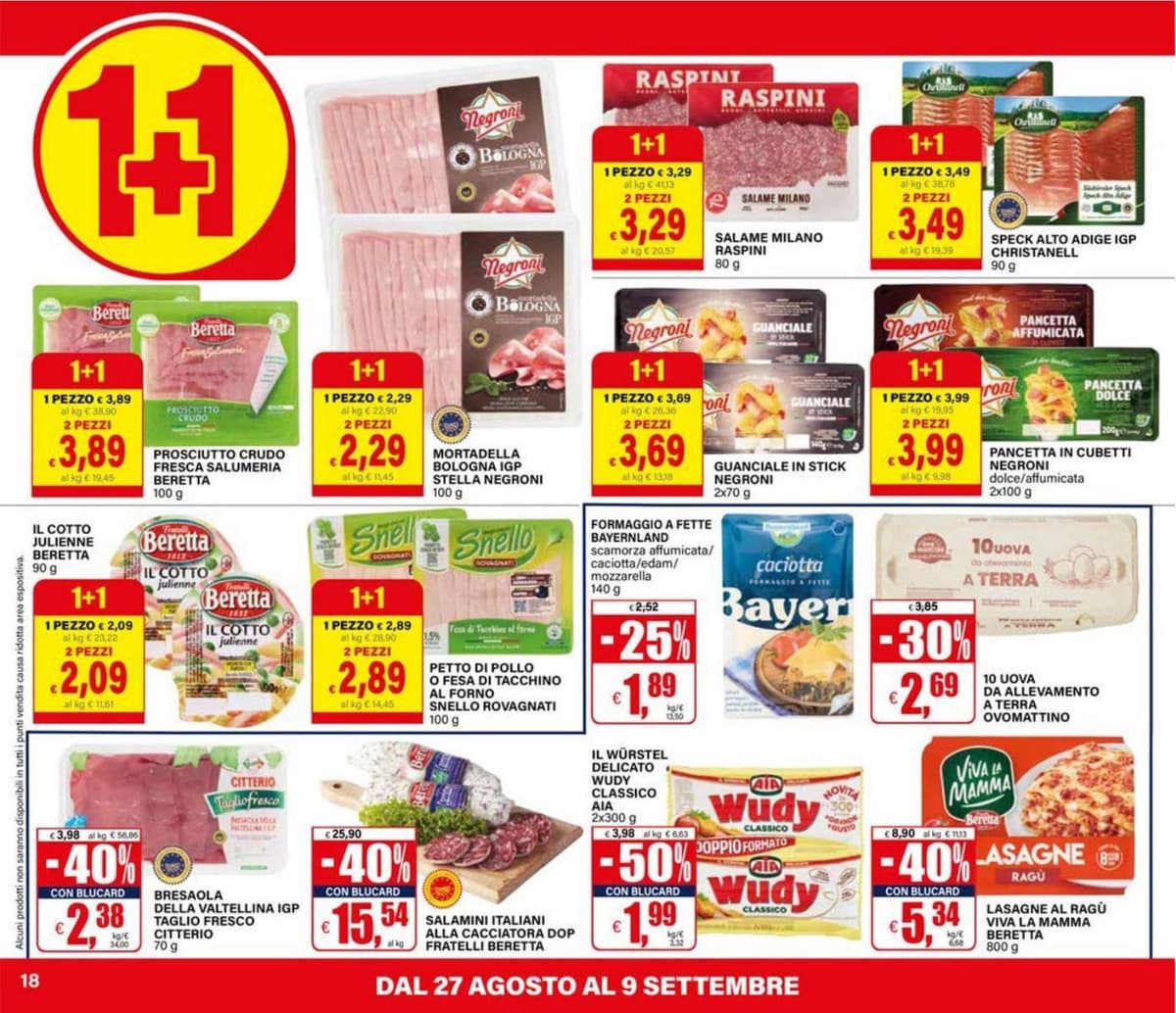 Pagina 18. del volantino Il Gigante - Uno e gratis dal 28/08/2026