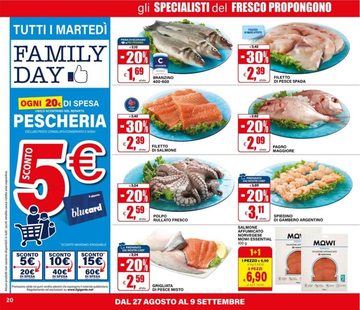 Pagina 20. del volantino Il Gigante - Uno e gratis dal 28/08/2026