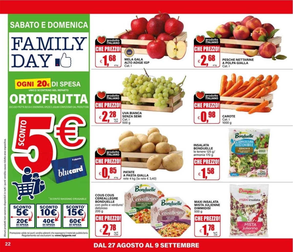 Pagina 22. del volantino Il Gigante - Uno e gratis dal 28/08/2026
