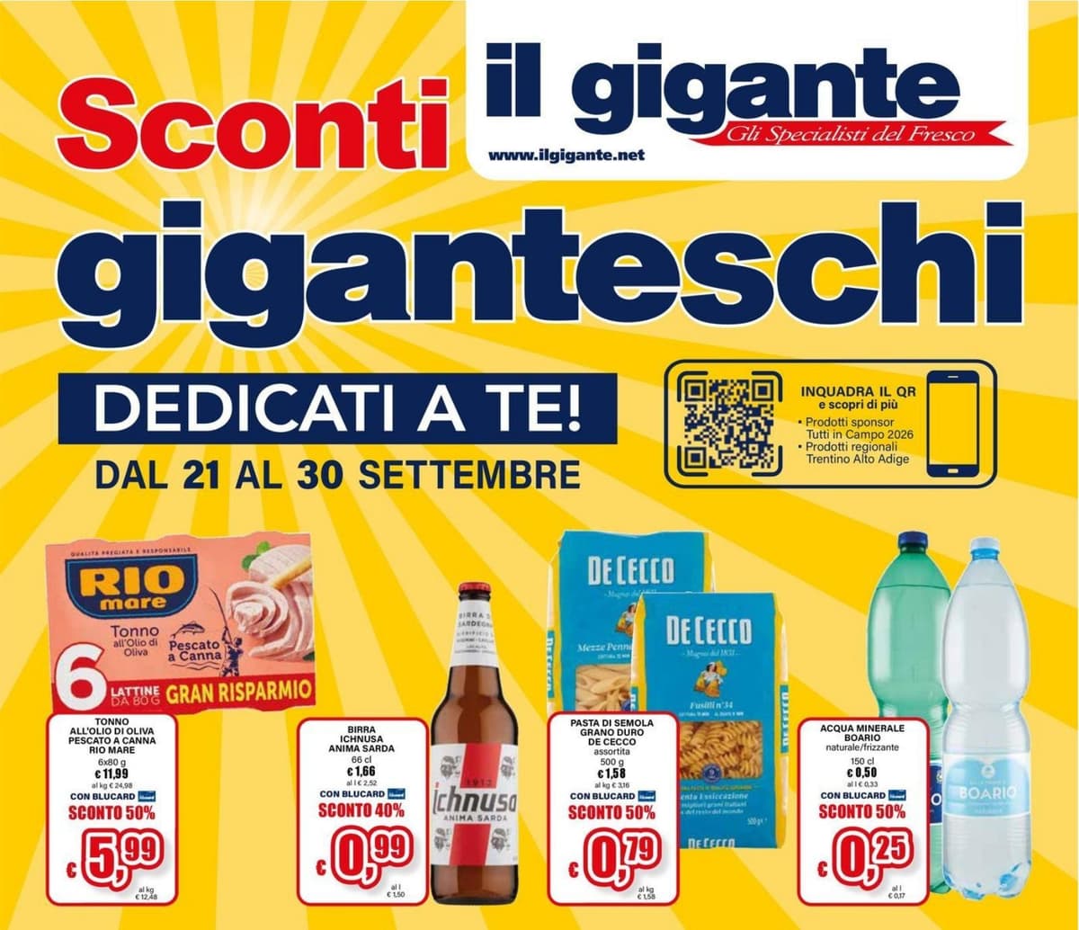 Pagina 1. del volantino Il Gigante - Sconti giganteschi