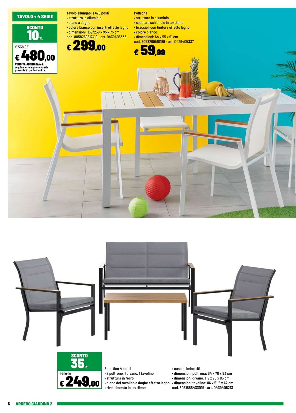 Pagina 6. del volantino Iper La grande i - ARREDO GIARDINO 
