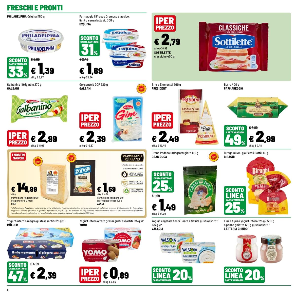 Pagina 8. del volantino Iper La grande i - FRESCO RISPARMIO dal 14/07/2026