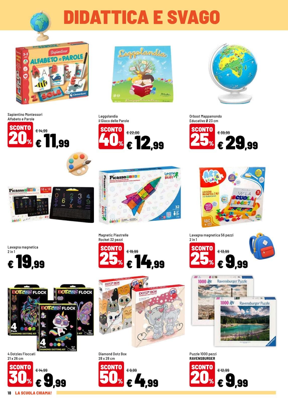 Pagina 18. del volantino Iper La grande i - LA SCUOLA CHIAMA!