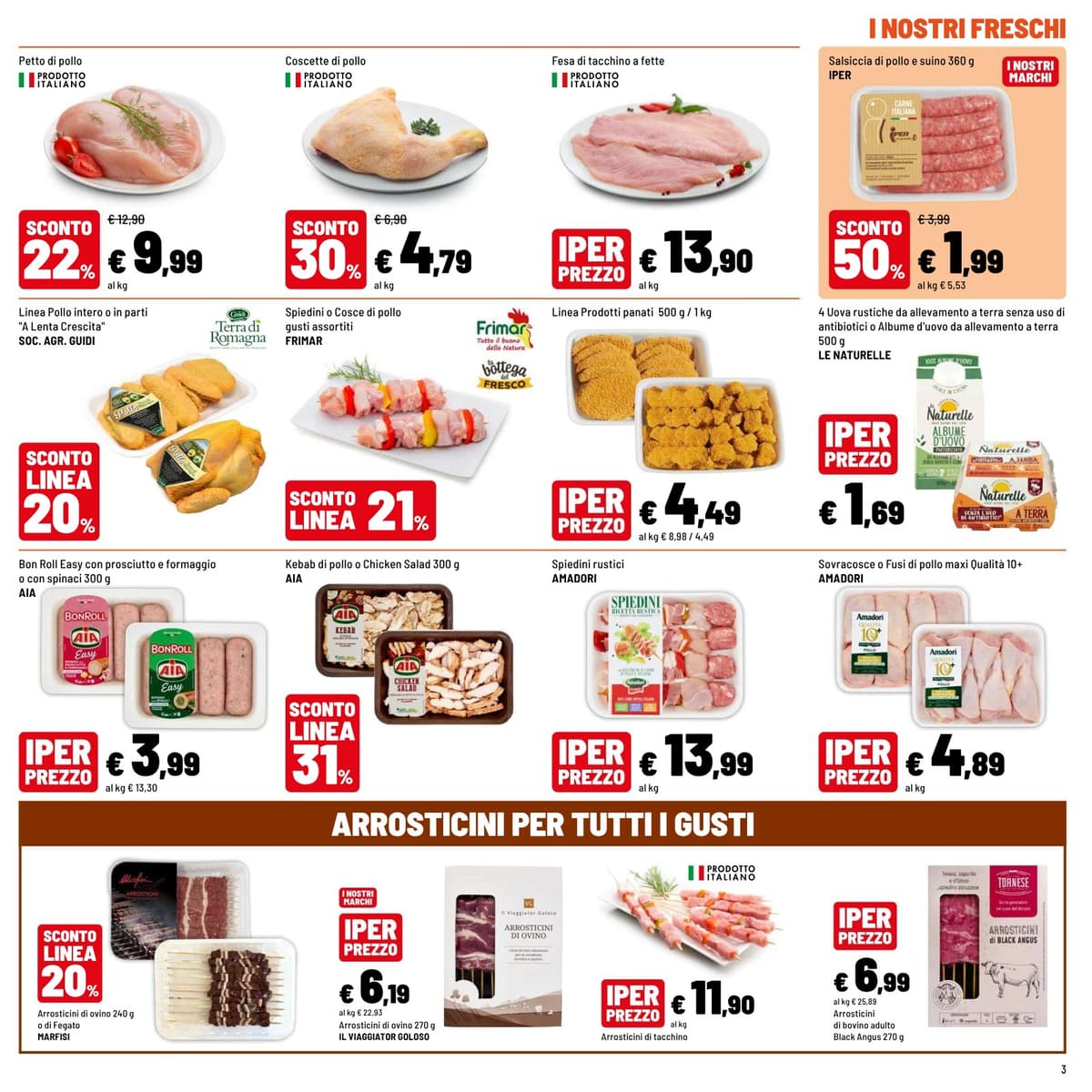 Pagina 3. del volantino Iper La grande i - SCONTI GUSTOSI dal 23/08/2026
