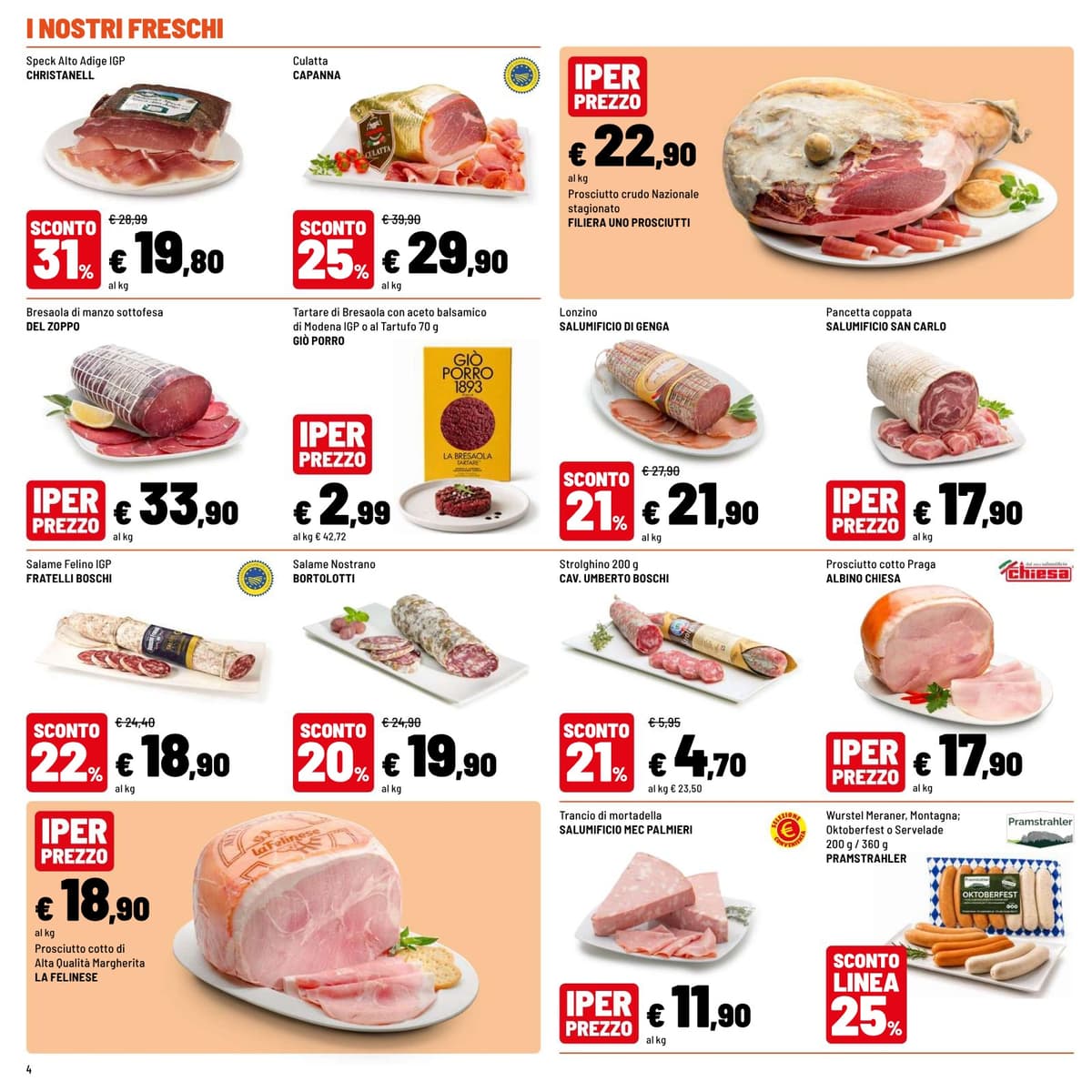 Pagina 4. del volantino Iper La grande i - SCONTI GUSTOSI dal 23/08/2026