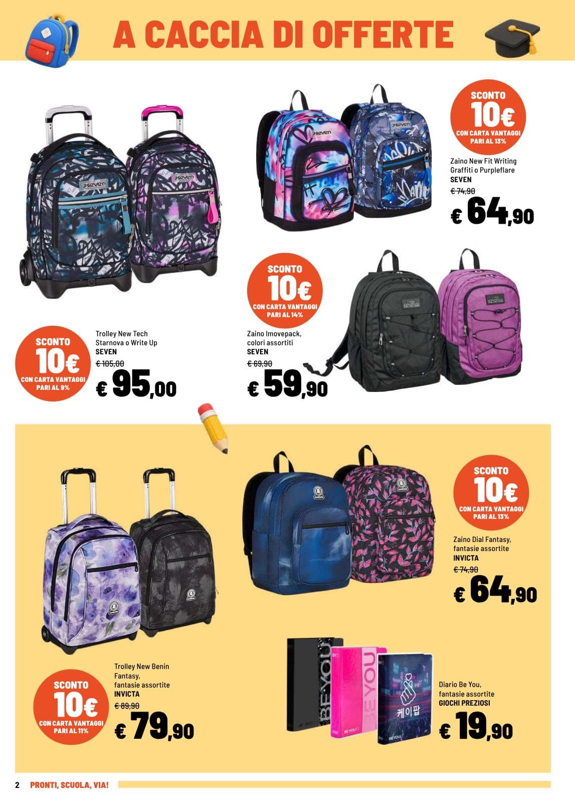 Pagina 2. del volantino Iper La grande i - PRONTI, SCUOLA, VIA! dal 23/08/2026
