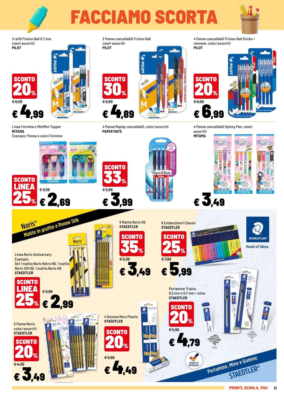 Pagina 11. del volantino Iper La grande i - PRONTI, SCUOLA, VIA! dal 23/08/2026