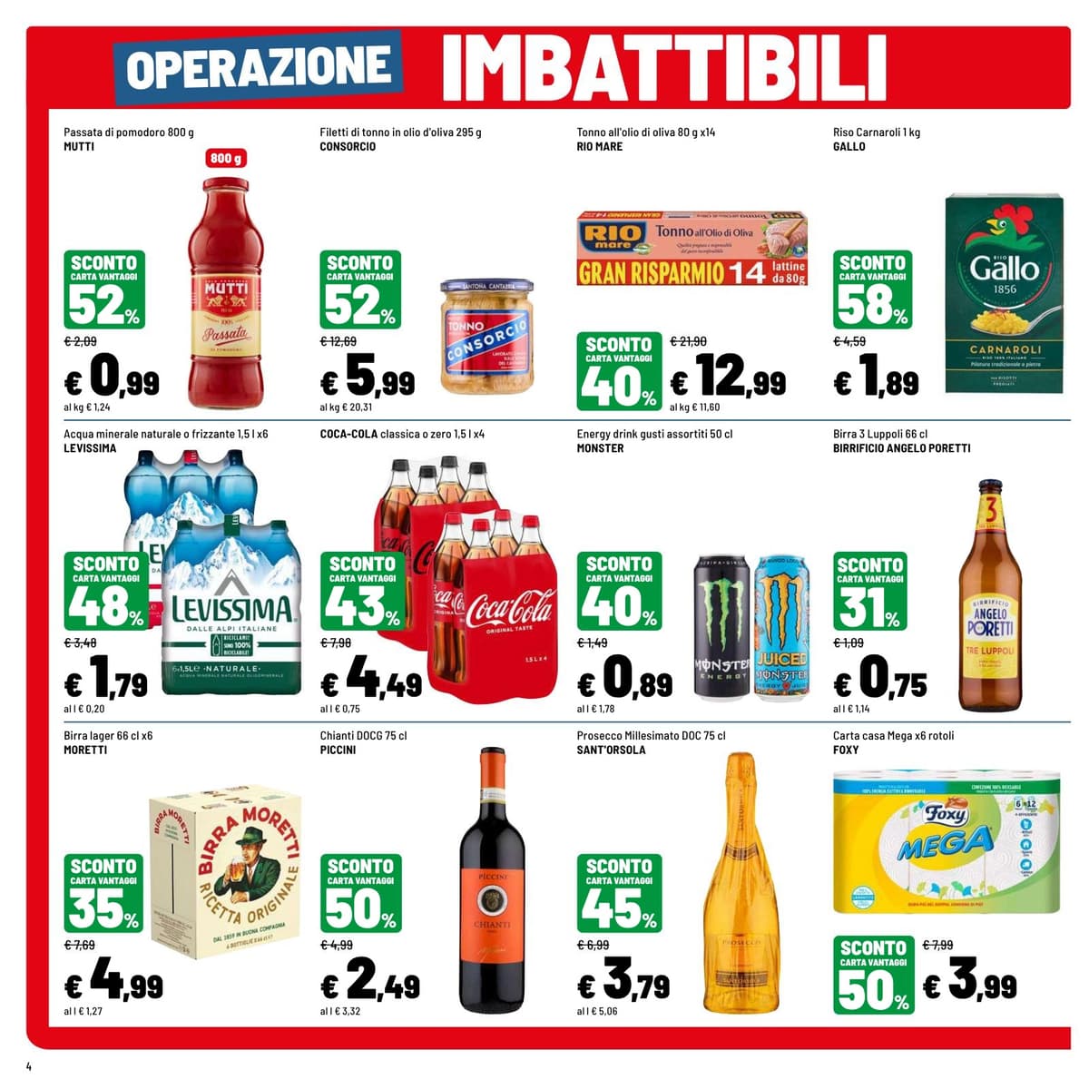 Pagina 4. del volantino Iper La grande i - OPERAZIONE IMBATTIBILI