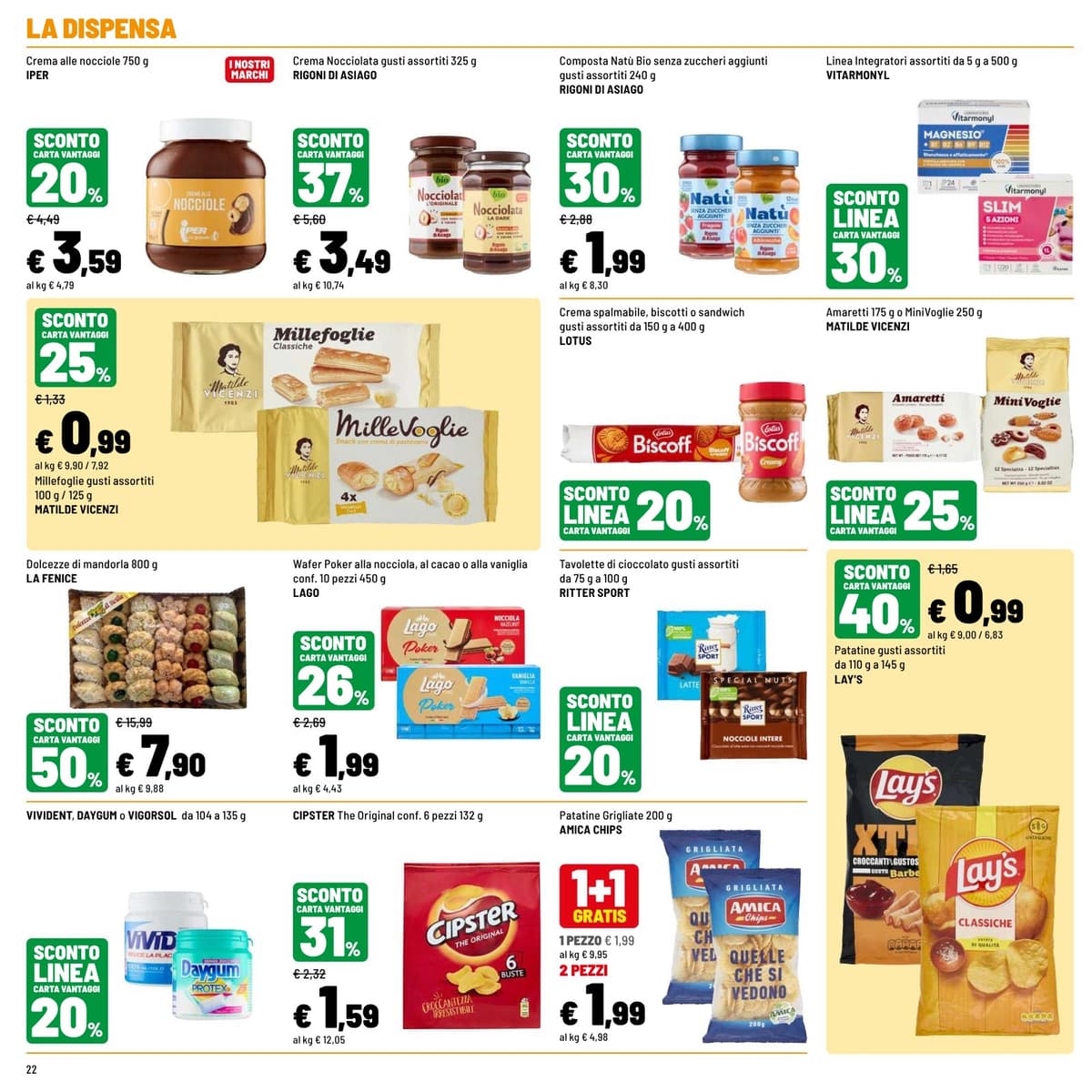 Pagina 22. del volantino Iper La grande i - OPERAZIONE IMBATTIBILI dal 23/08/2026