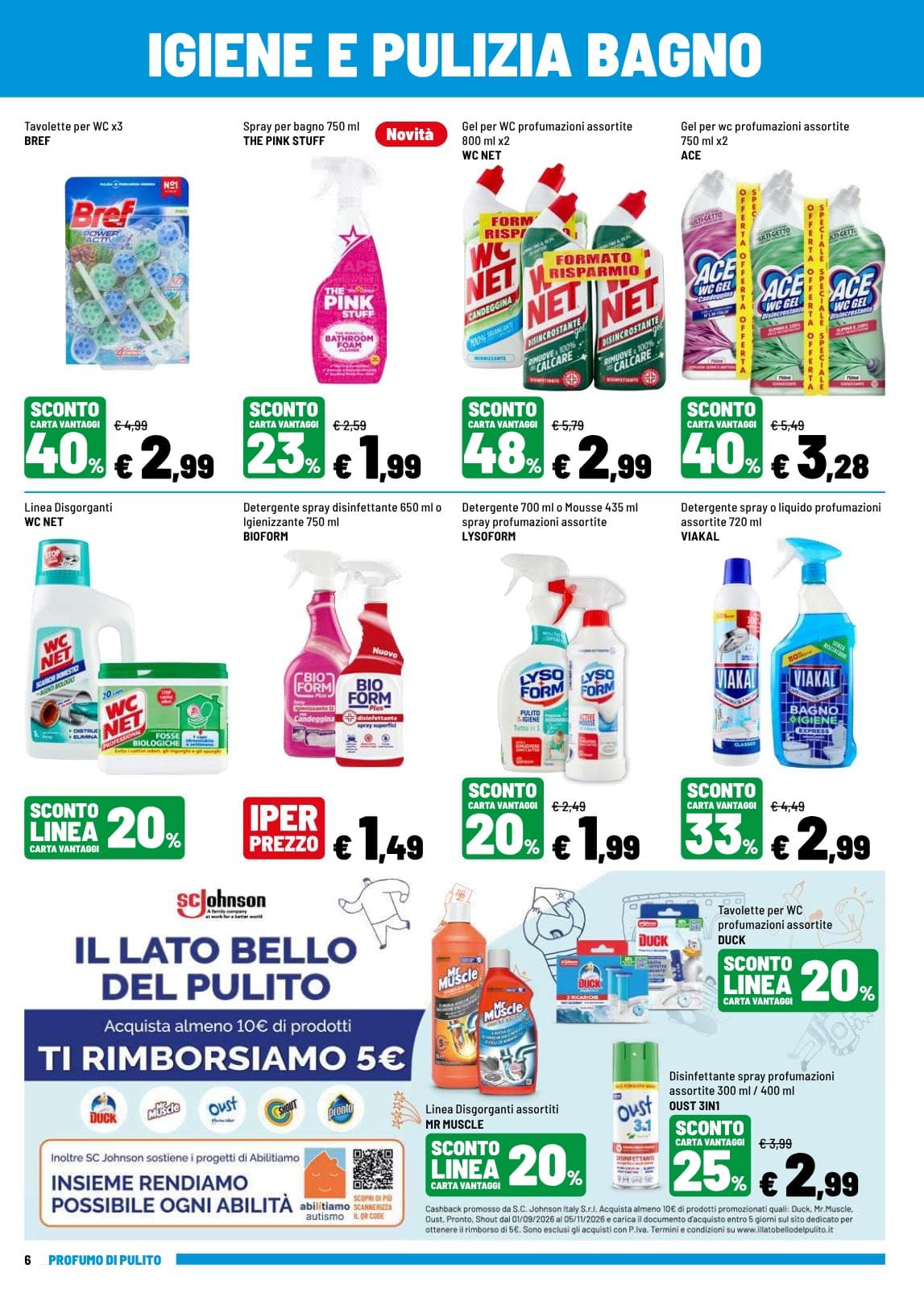 Pagina 6. del volantino Iper La grande i - PROFUMO DI PULITO