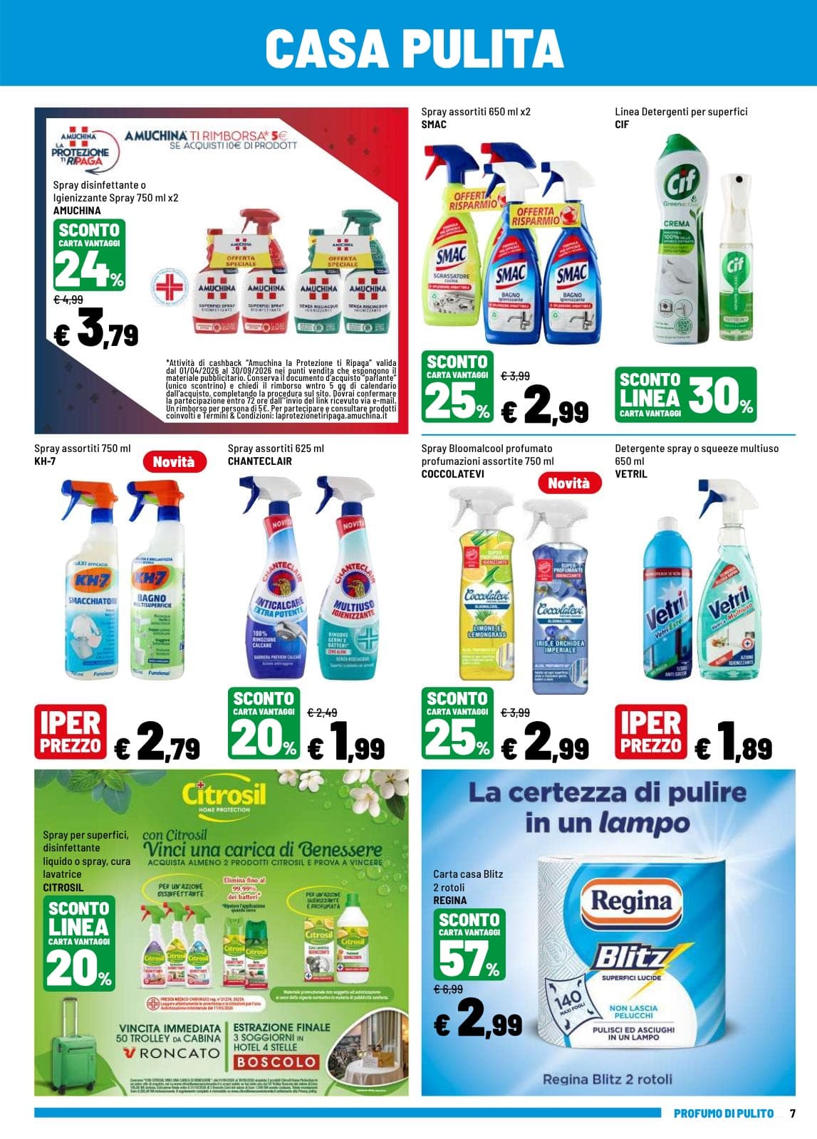 Pagina 7. del volantino Iper La grande i - PROFUMO DI PULITO