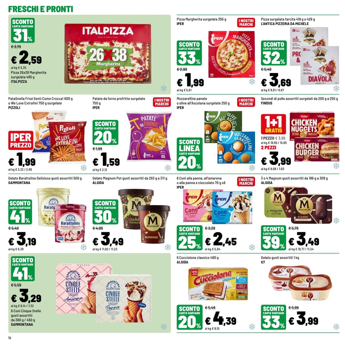 Pagina 14. del volantino Iper La grande i - Sconti Eccezionali