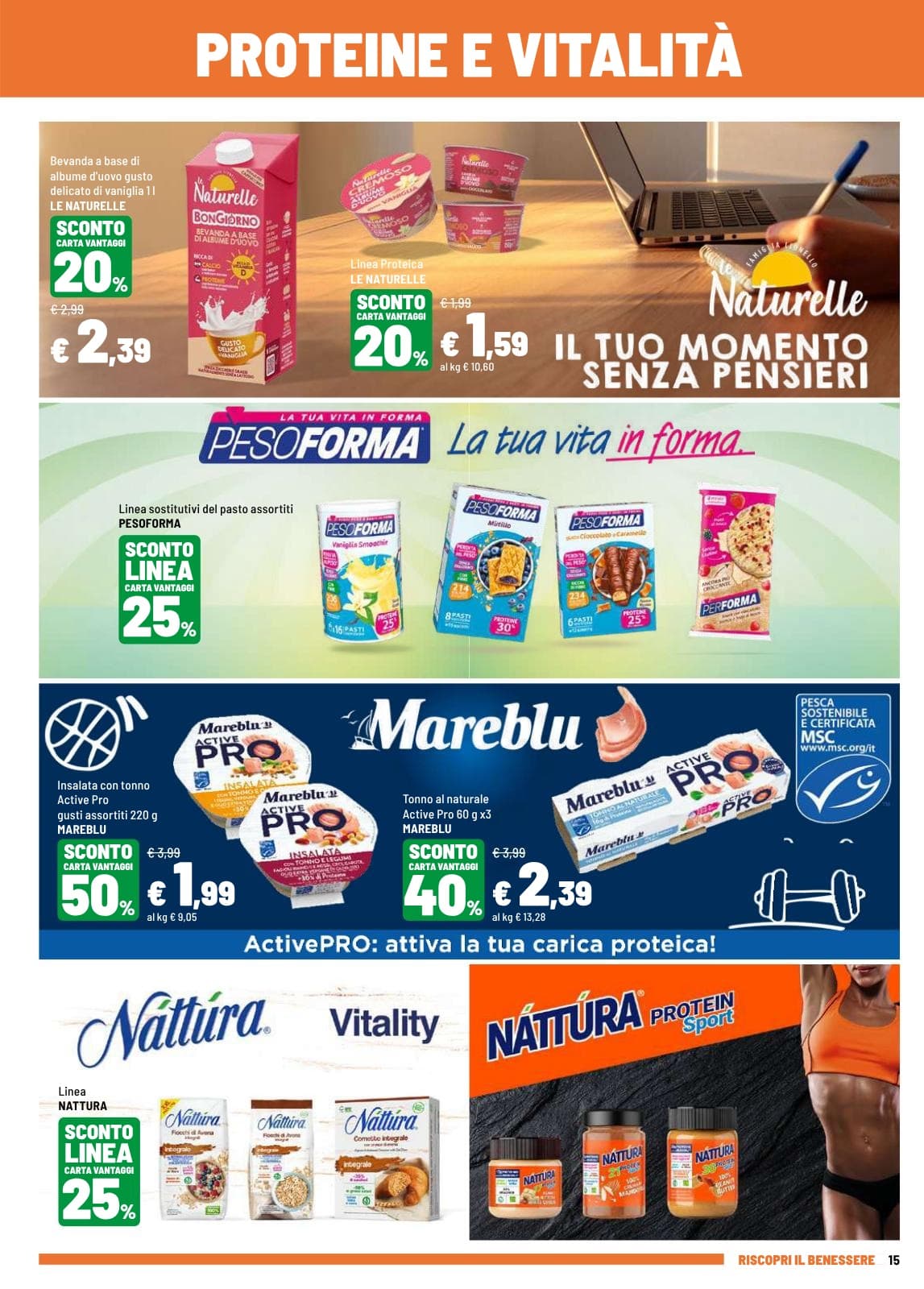 Pagina 15. del volantino Iper La grande i - RISCOPRI IL BENESSERE