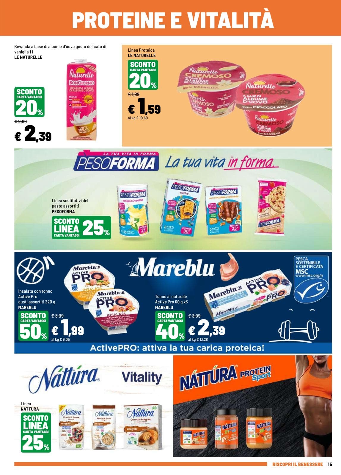 Pagina 15. del volantino Iper La grande i - RISCOPRI IL BENESSERE
