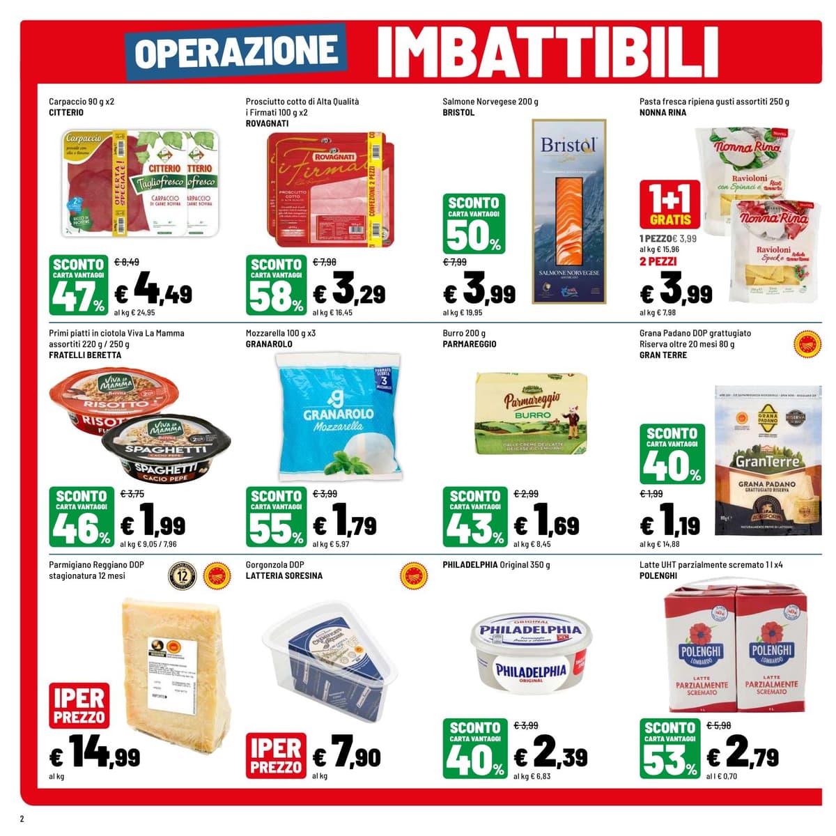Pagina 2. del volantino Iper La grande i - OPERAZIONE IMBATTIBILI