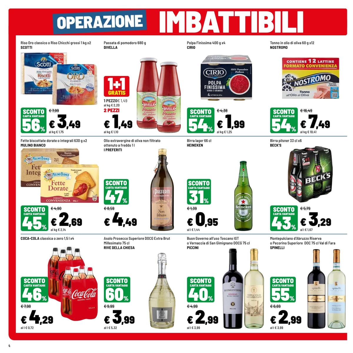 Pagina 4. del volantino Iper La grande i - OPERAZIONE IMBATTIBILI