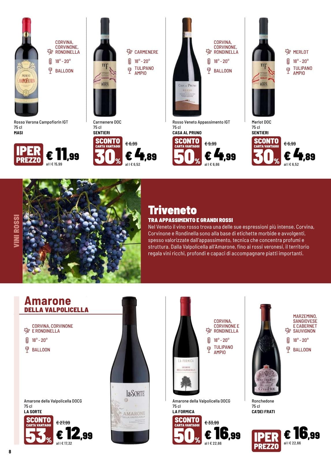 Pagina 8. del volantino Iper La grande i - IL TEMPO DEL VINO