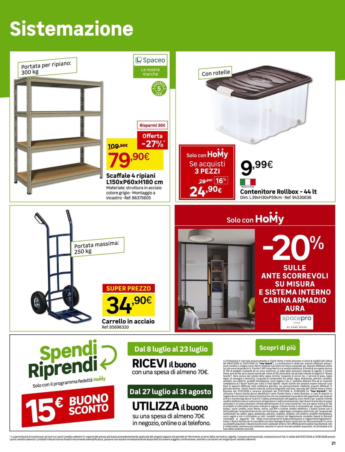 Pagina 21. del volantino Leroy Merlin - Offerte di Luglio dal 14/07/2026