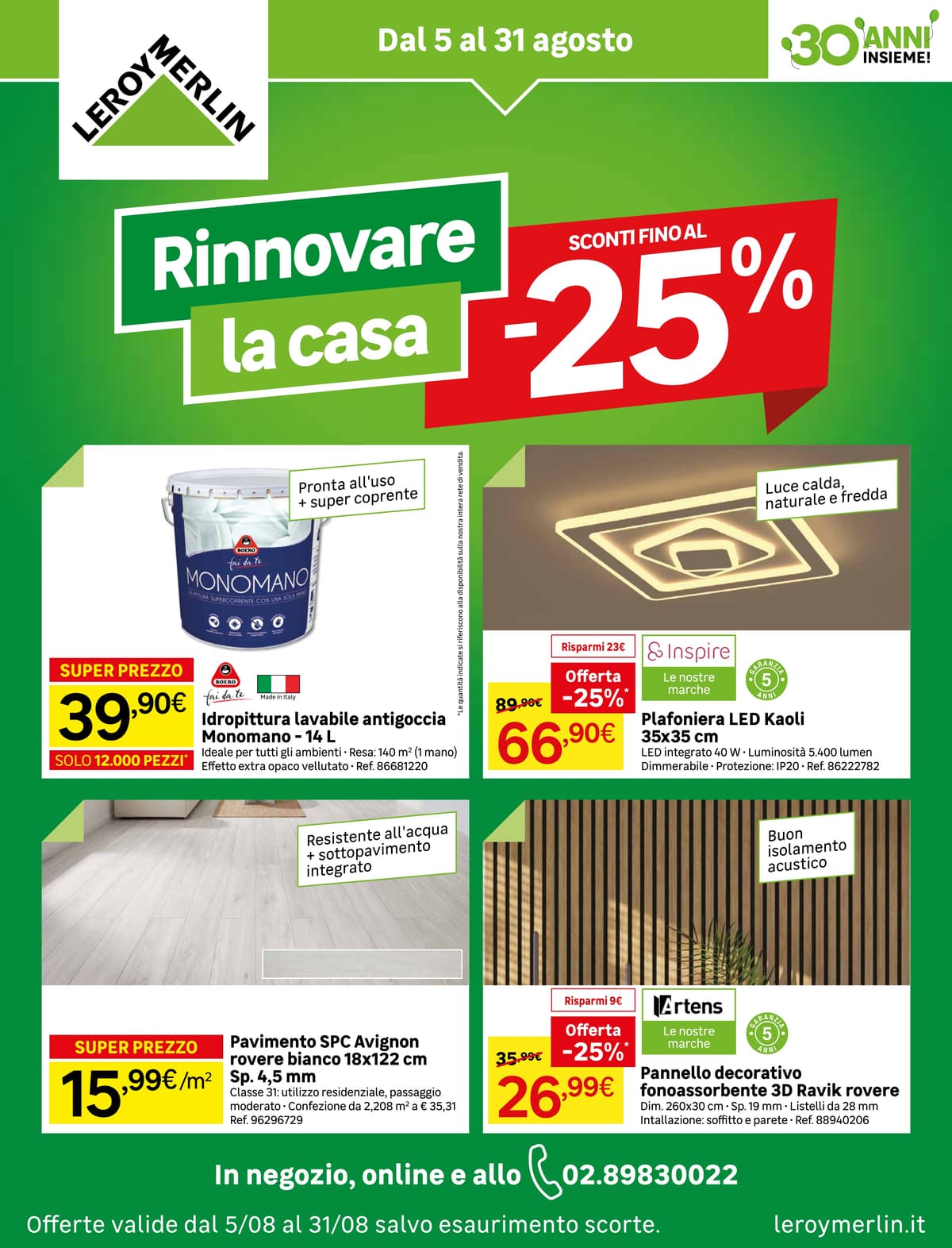 Pagina 1. del volantino Leroy Merlin - Rinnovare la casa dal 23/08/2026