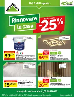 Pagina 1 del volantino Leroy Merlin Rinnovare la casa