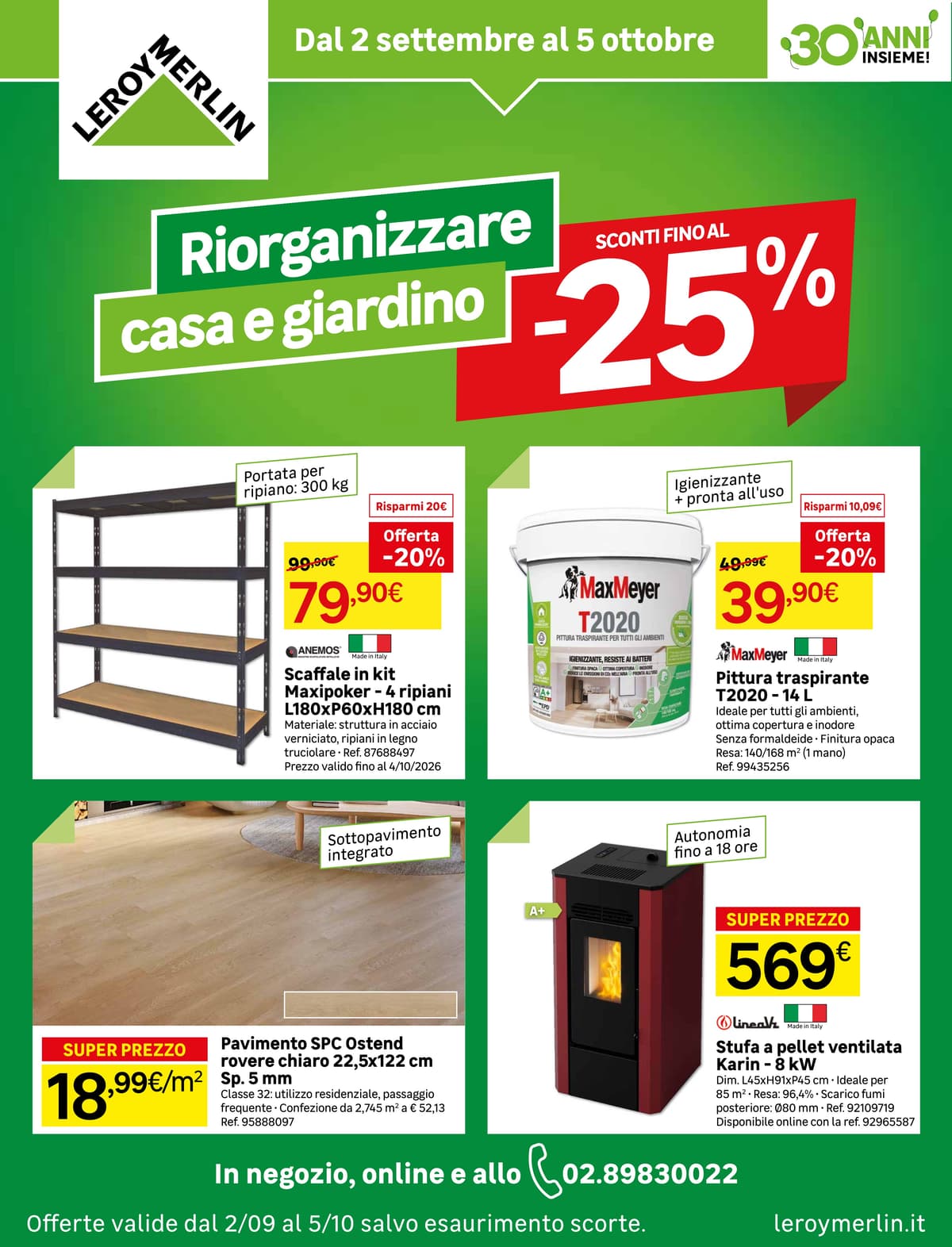 Leroy Merlin katalog Riorganizzare casa e giardino, 02/09/2026 – 05/10/2026