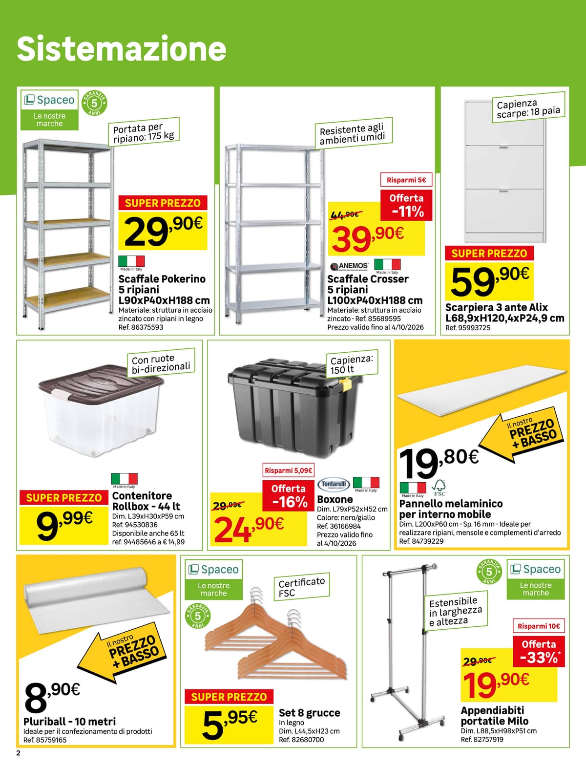 Pagina 2. del volantino Leroy Merlin - Riorganizzare casa e giardino