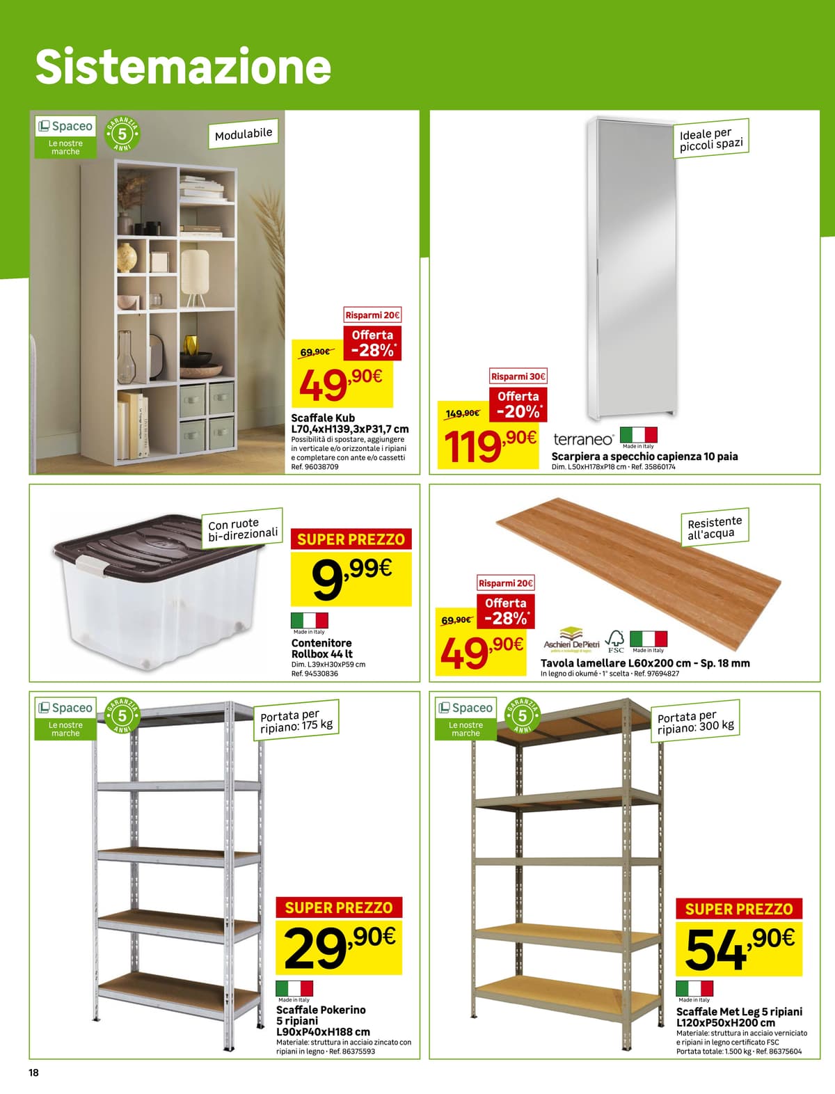 Pagina 18. del volantino Leroy Merlin - Festa della casa