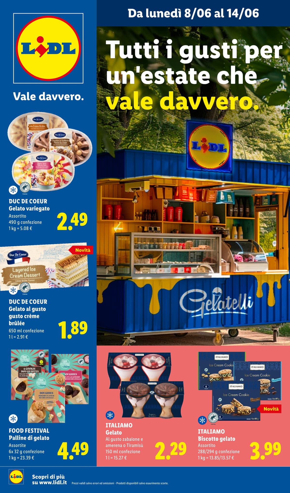 Volantino Lidl del 08/06/2026 - Tutti i gusti dell'estate