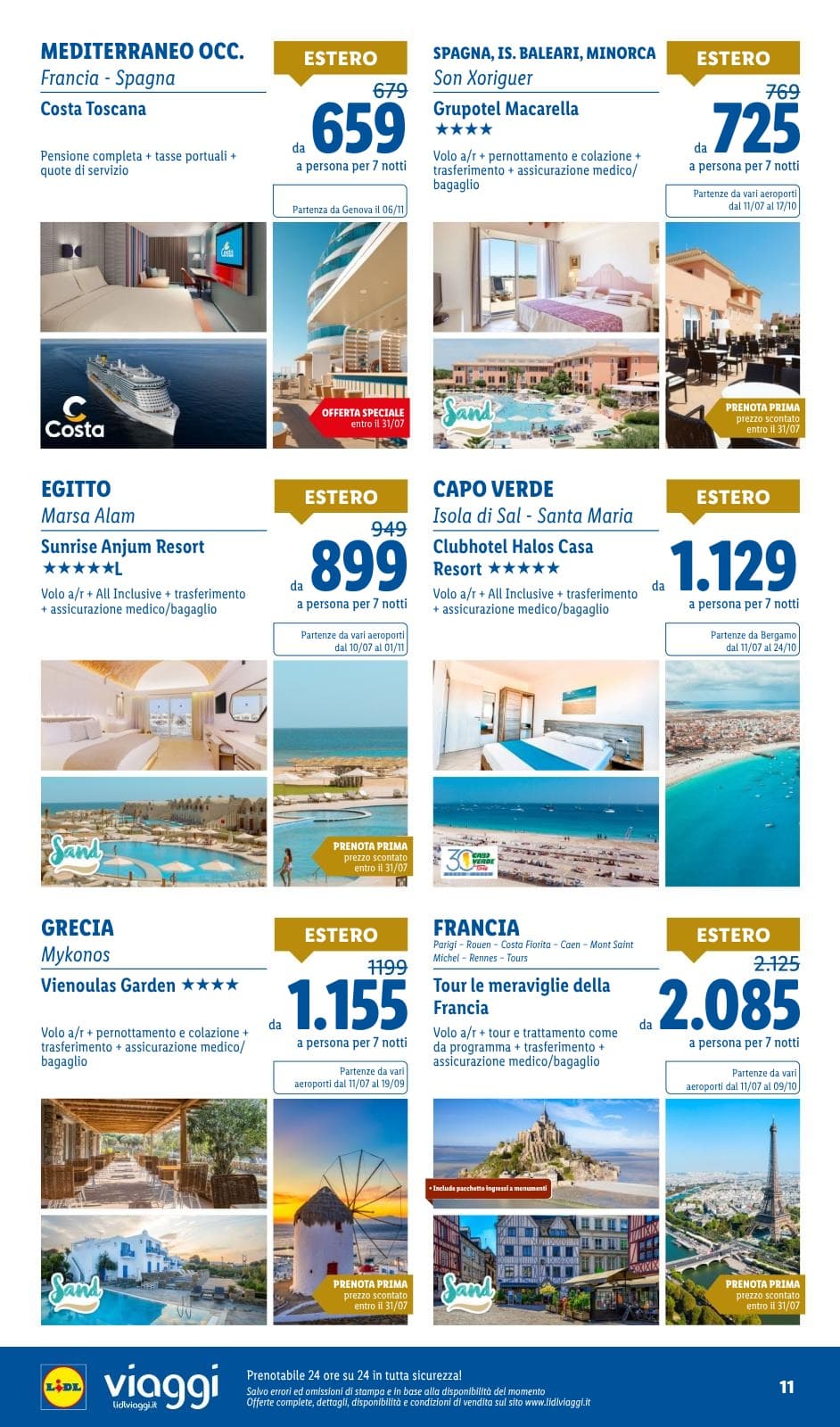 Pagina 11. del volantino Lidl - I viaggi del mese dal 14/07/2026