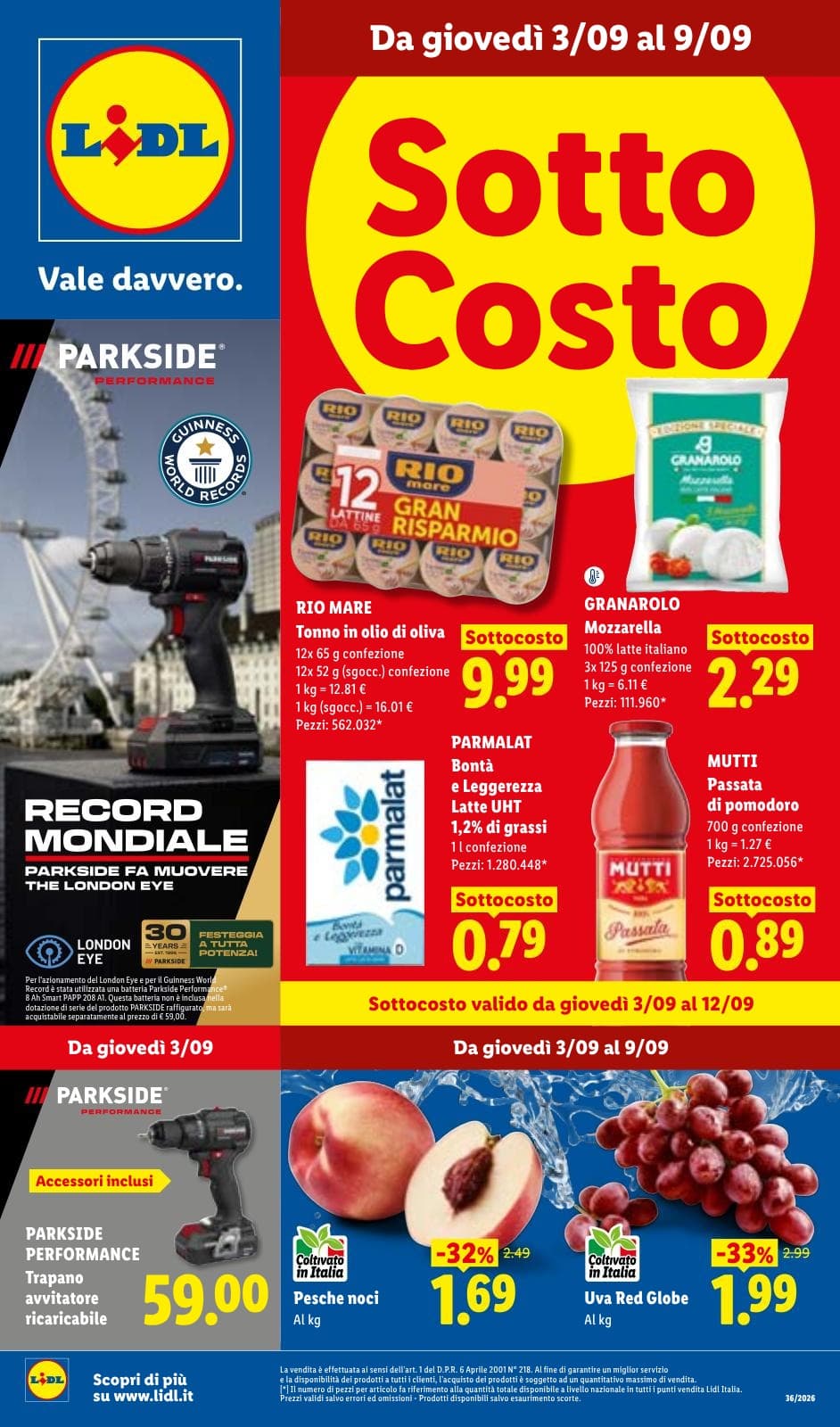 Lidl katalog Sotto Costo, 03/09/2026 – 09/09/2026