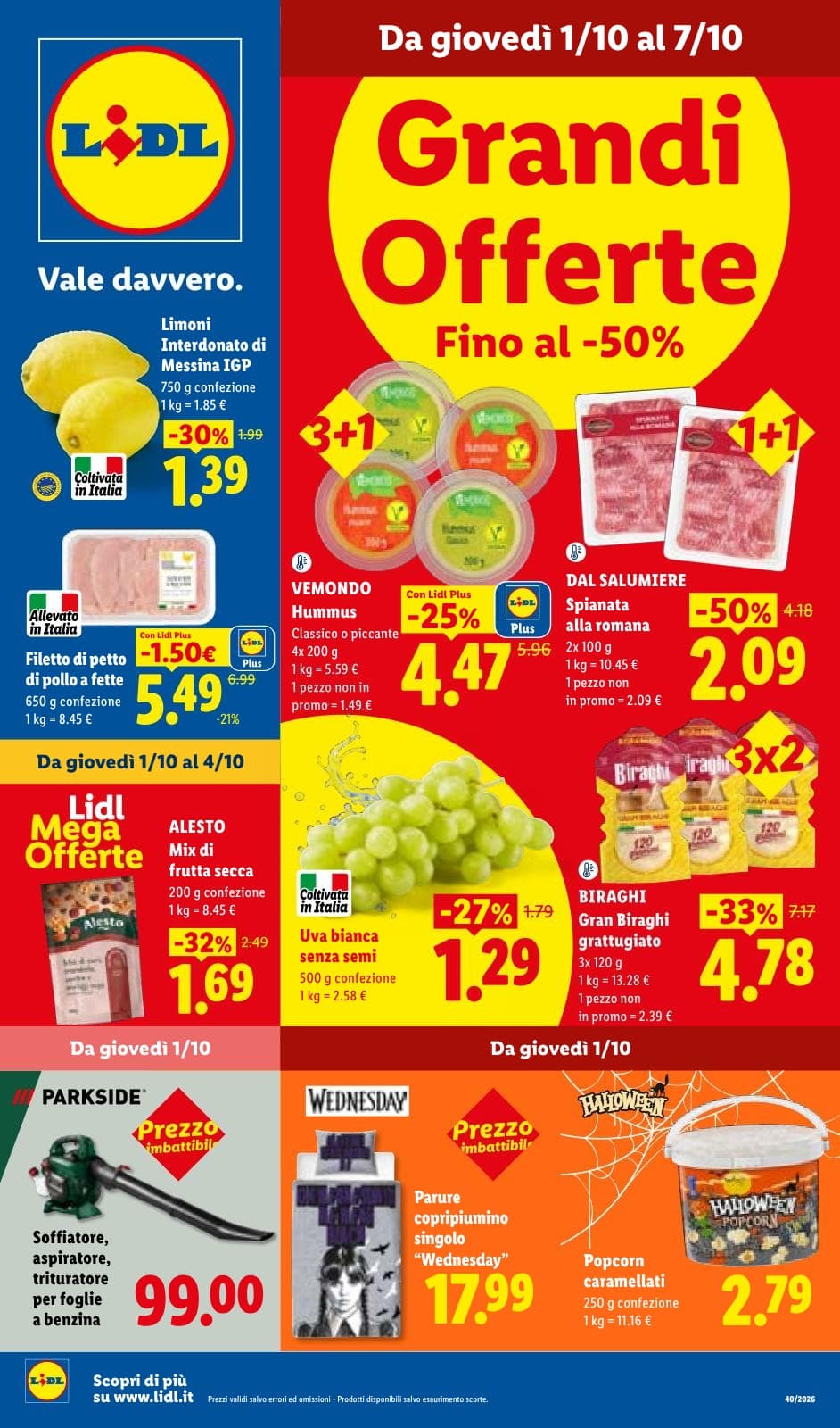 Lidl katalog Grandi Offerte, 01/10/2026 – 07/10/2026