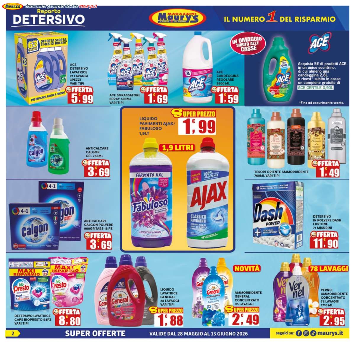 Pagina 2. del volantino Maury's - Offerte Speciali dal 13/06/2026