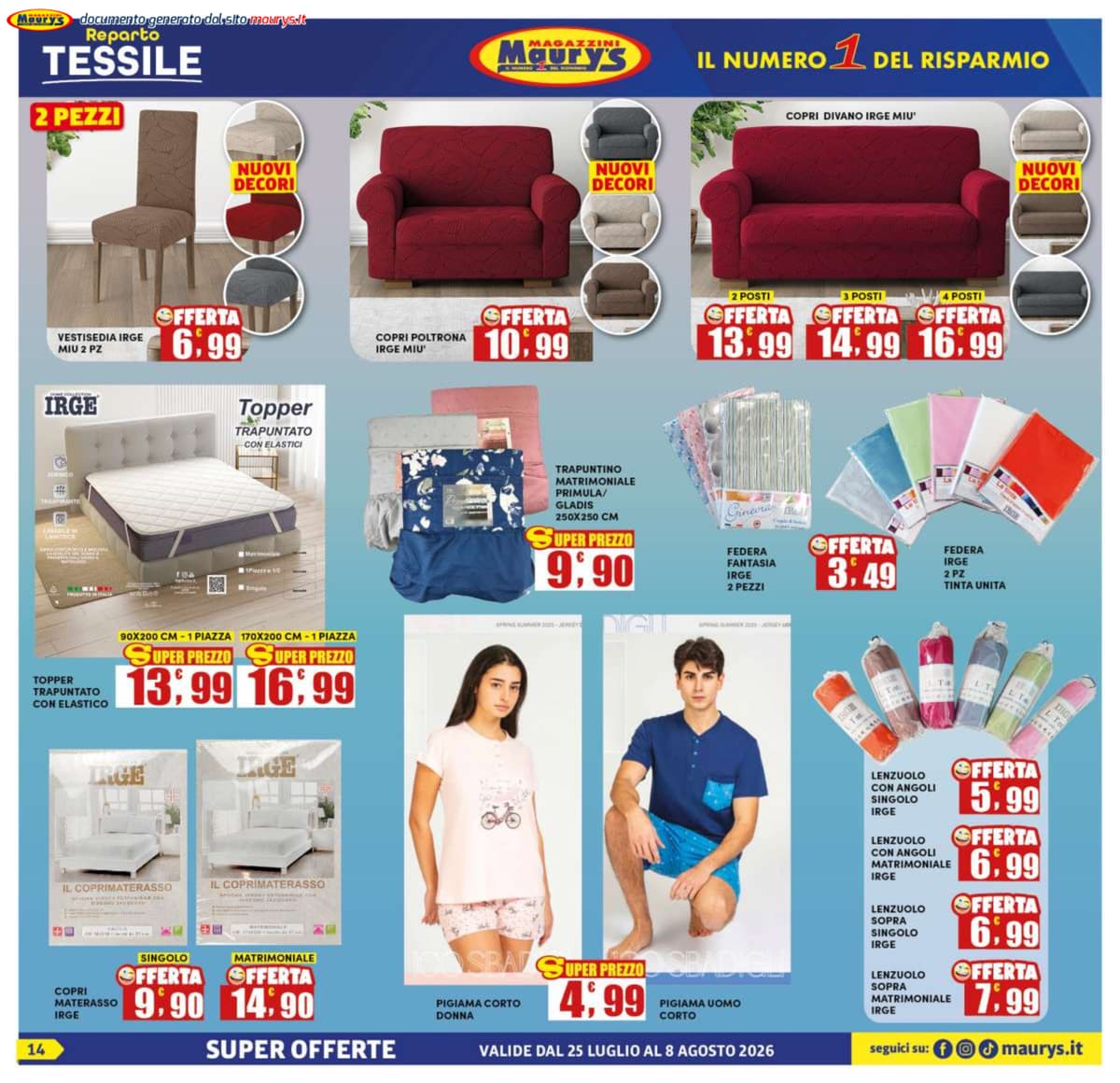 Pagina 14. del volantino Maury's - Offerte da spiaggia dal 28/07/2026