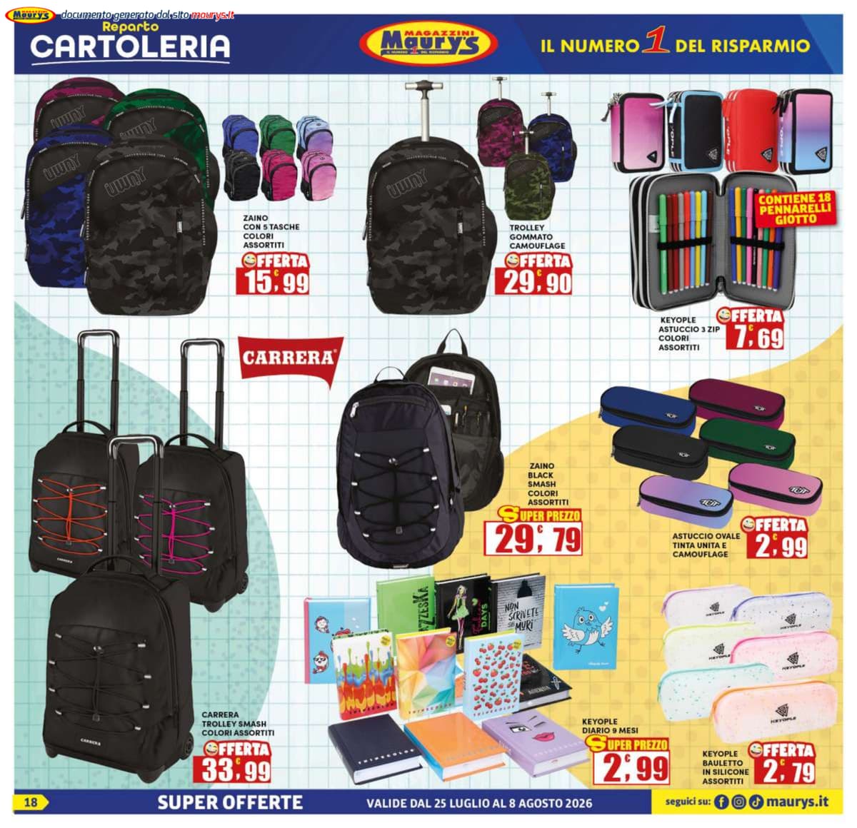 Pagina 18. del volantino Maury's - Offerte da spiaggia dal 28/07/2026