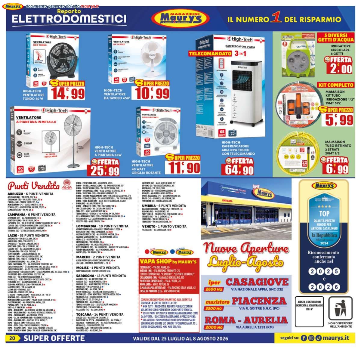 Pagina 20. del volantino Maury's - Offerte da spiaggia dal 28/07/2026