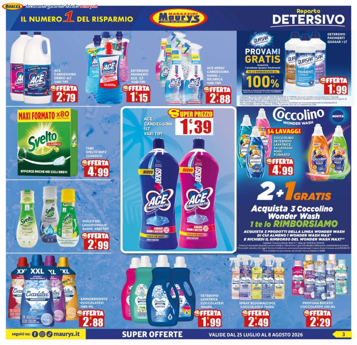 Pagina 3. del volantino Maury's - Offerte da spiaggia dal 28/07/2026